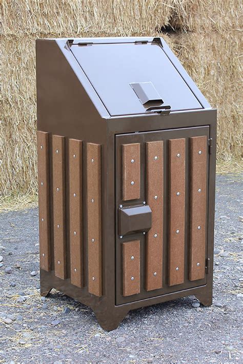 metal garbage can enclosure|metal bear proof trash containers.